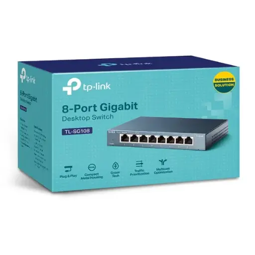 [NET-SW001] TP-Link 8 Port Gigabit Unmanaged Ethernet Switch TL-SG108