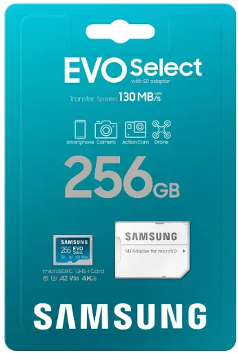 [ST-000Z] Samsung Evo 256GB Micro SD Card with SD Adapter