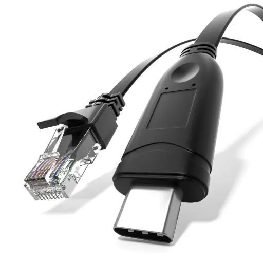 [CAB-001C] Flat USB C to Ethernet Lan(RJ45) Cable 20FT  